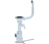 Сифон для мойки АНИ Пласт Грот A1042SPDIY 3 1/2 дюйма 40 с круглым и прямоугольным переливом и отводом для стиральной машины 250_100_Array